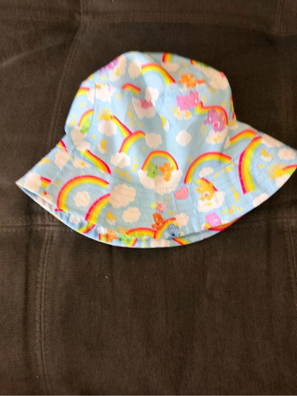 Care Bears Light Blue Rainbow Print Bucket Hat